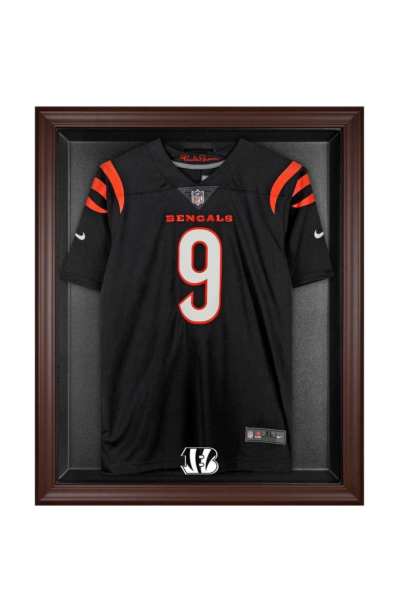 FANATICS AUTHENTIC Cincinnati Bengals Brown Framed Logo Jersey Display Case, Main, color, 