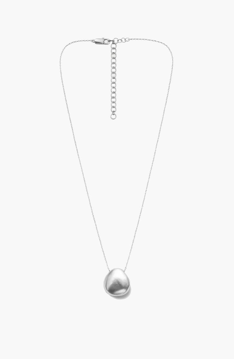 YOJ Luna Dome Necklace in Silver, Alternate, color, Silver