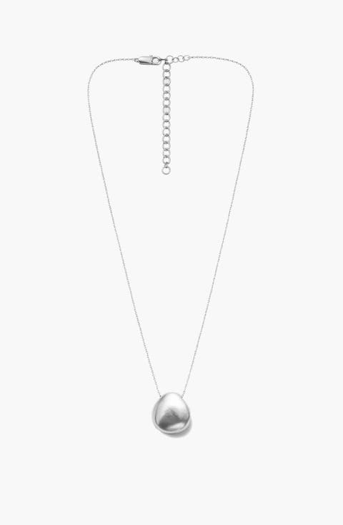 Luna Dome Necklace in Silver