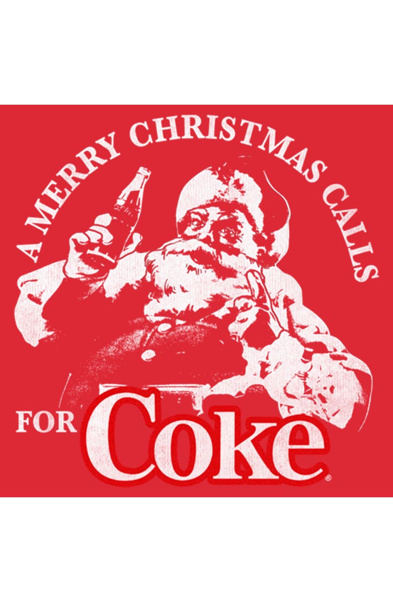 Coca Cola Men's Coca Cola Merry Christmas  Graphic T-Shirt, Alternate, color, Red Heather