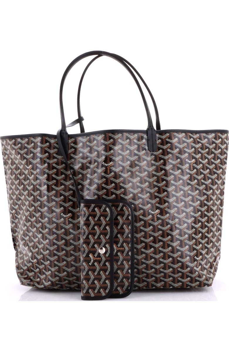 Pre-Owned Goyard Saint Louis Tote Coated Canvas GM, Alternate, color, Black