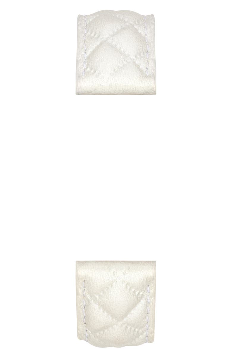 MICHELE 18mm Quilted Leather Watch Strap, Alternate, color, 