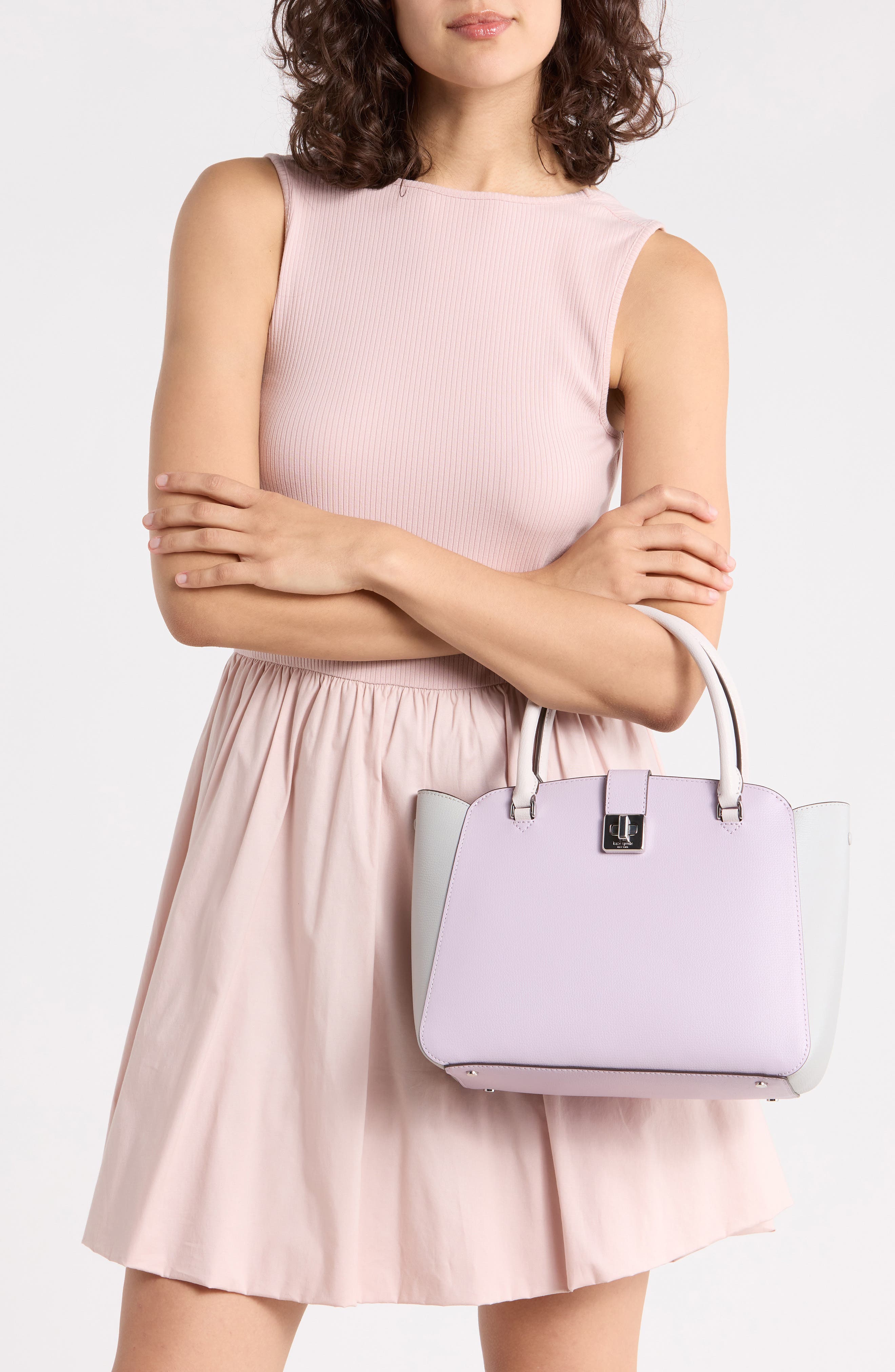 phoebe colorblock shoulder bag, Alternate, color, VIOLET MIST MULTI