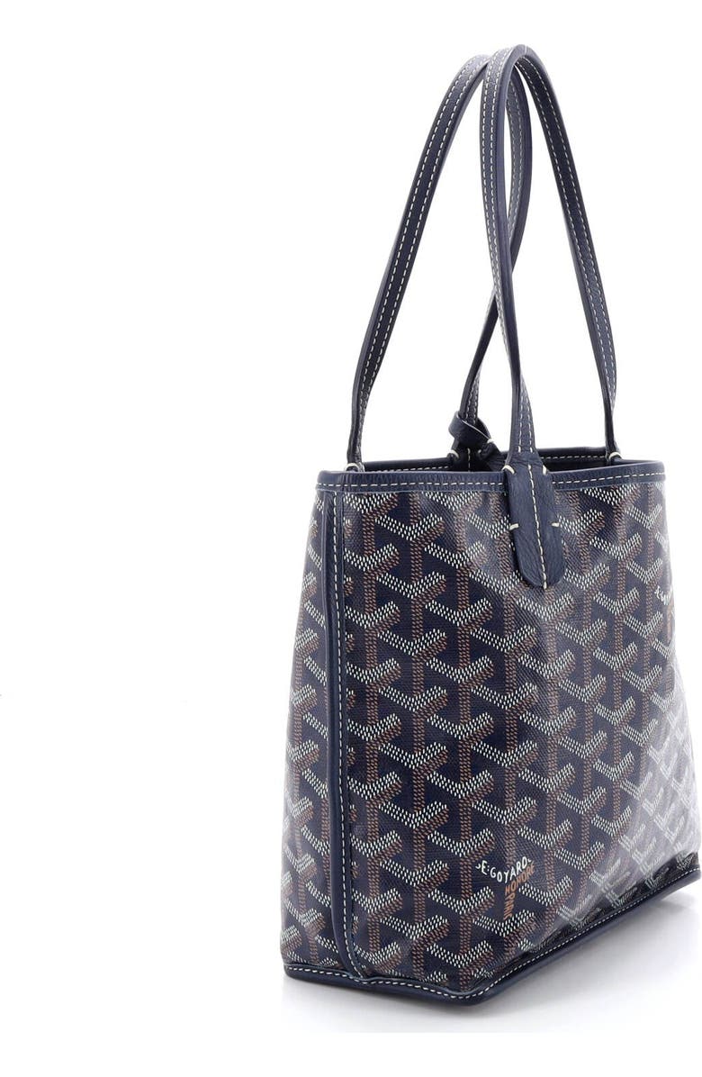 Pre-Owned Goyard Anjou Reversible Tote Coated Canvas Mini, Alternate, color, Blue
