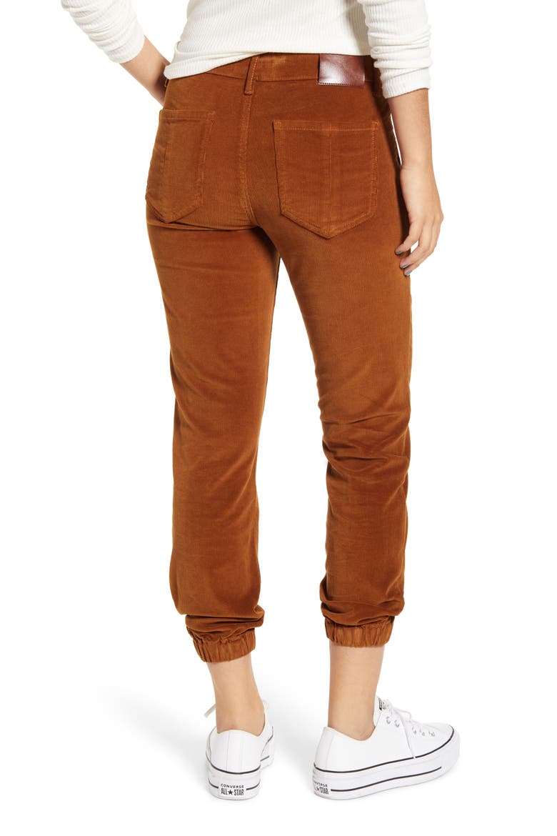 Corduroy Jogger Pants, Alternate, color, BROWN