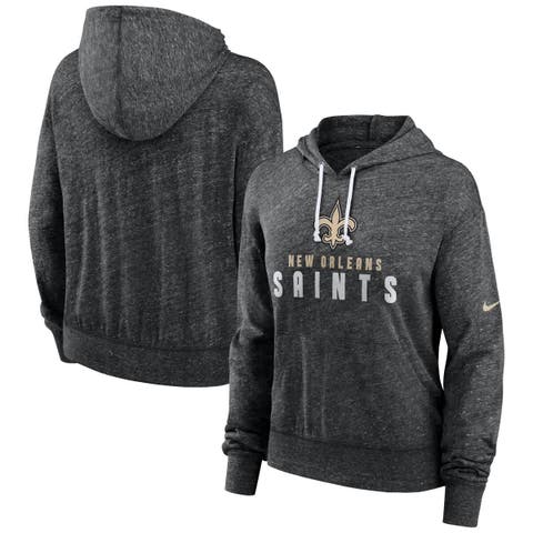 Women's Nike Black New Orleans Saints Gym Vintage Lightweight Pullover Hoodie