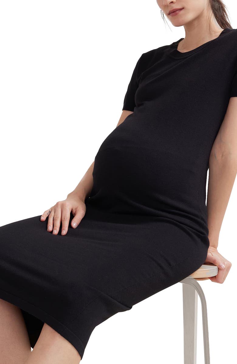 HATCH The Softsculpt Knit Eliza Dress, Alternate, color, Black