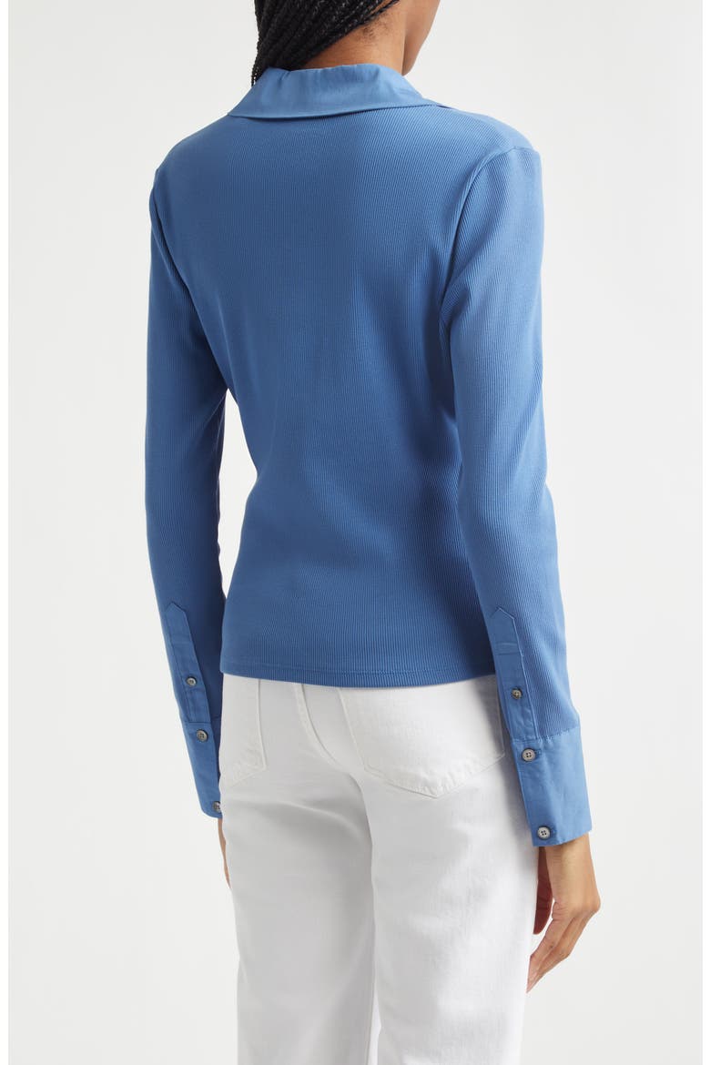 Brenner Stretch Cotton Rib Top, Alternate, color, BLUE COAST