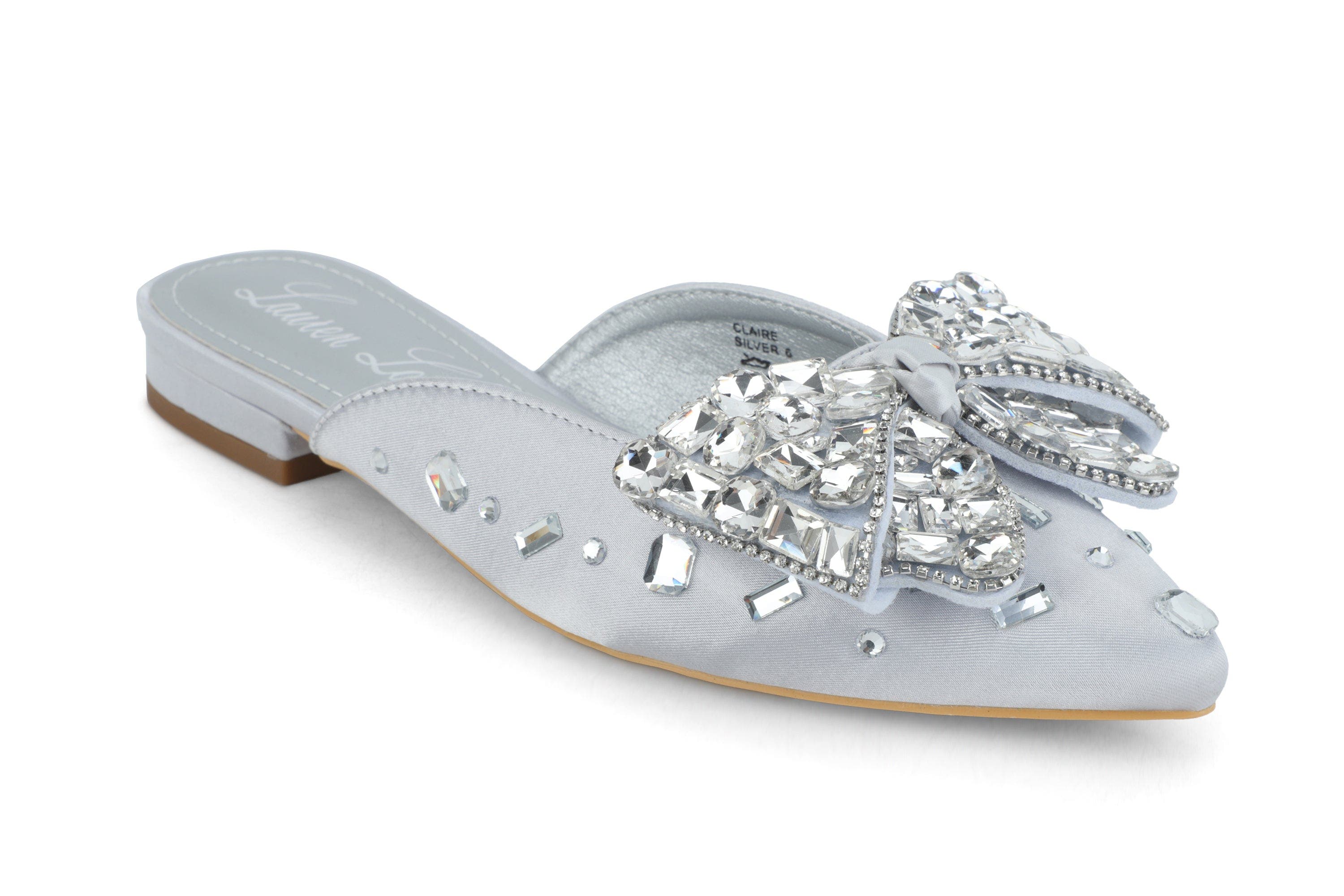 Lauren Lorraine Claire Slip-Ons, Main, color, Silver