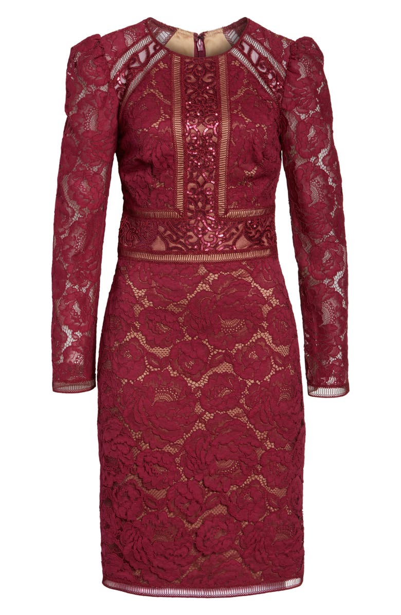 Tadashi Shoji Rose Lace Sheath Dress, Alternate, color,