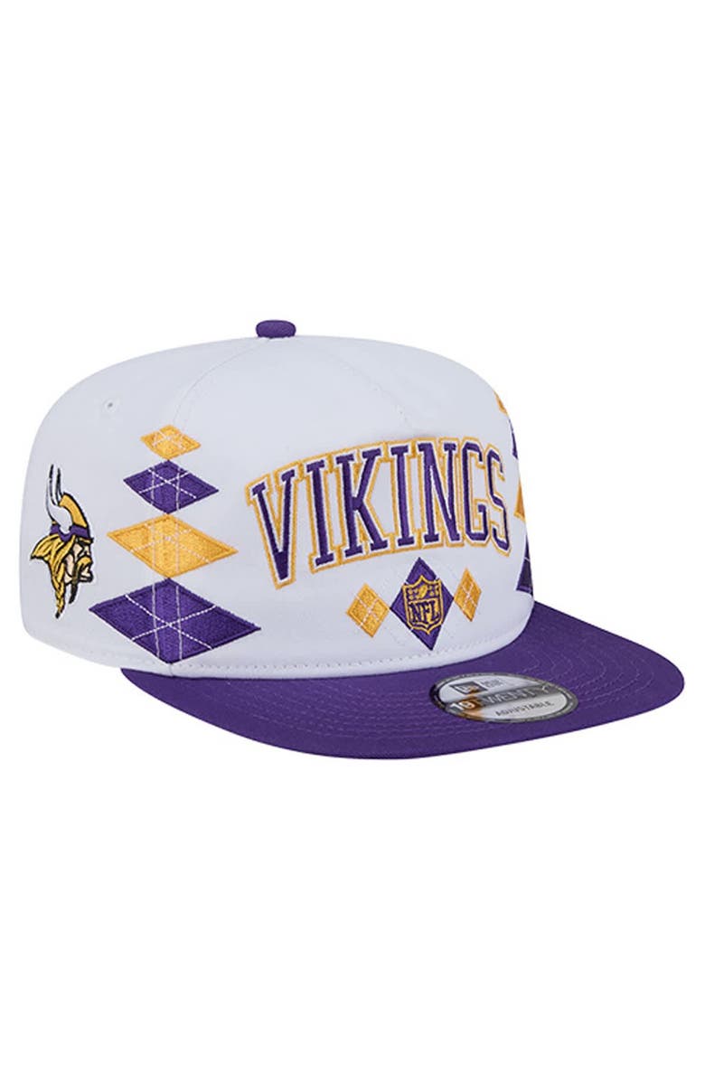 New Era Men's New Era White Minnesota Vikings Argyle 19TWENTY Adjustable Hat, Main, color, White