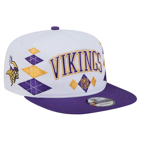 Men's New Era  White Minnesota Vikings Argyle 19TWENTY Adjustable Hat