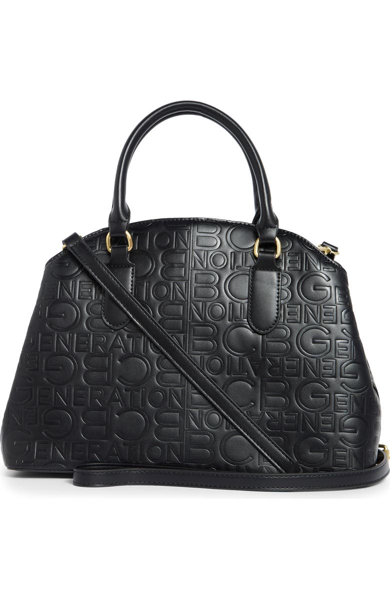 BCBG Debossed Triple Compartment Satchel, Alternate, color,