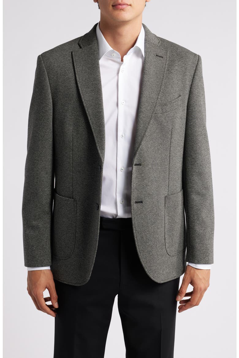 Alfi Pin Dot Knit Sport Coat, Alternate, color, GREY/ BLACK