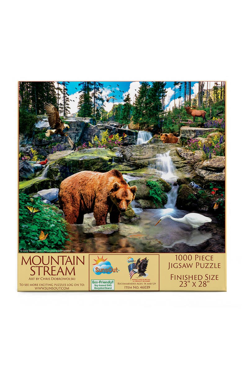 Sunsout Mountain Stream 1000 piece Jigsaw Puzzle for Adults, Alternate, color, Multicolor