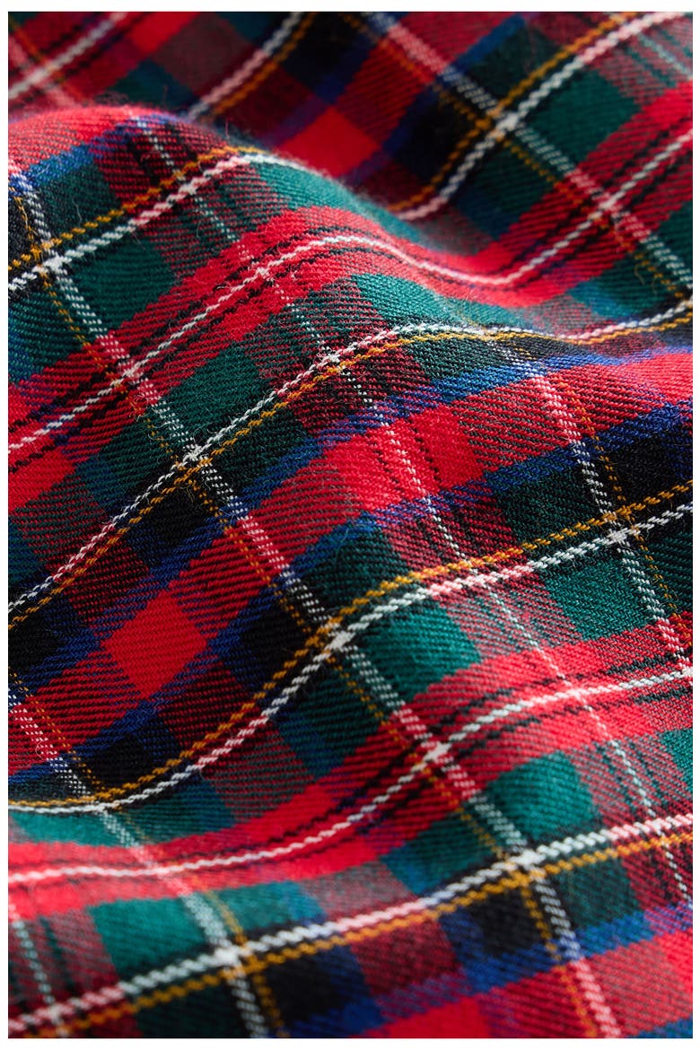 Kids' Tartan Bow Smock Dress, Alternate, color, RED