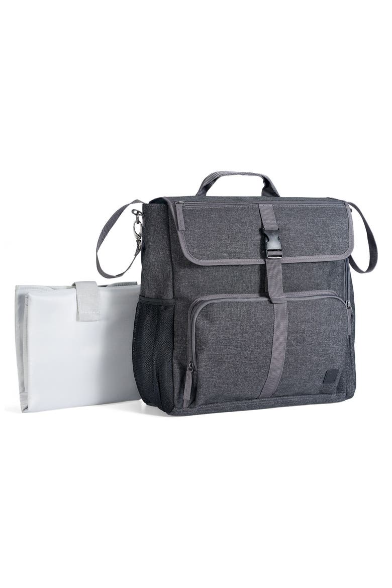 Convertible Diaper Backpack, Alternate, color, BLACK TEXTURE