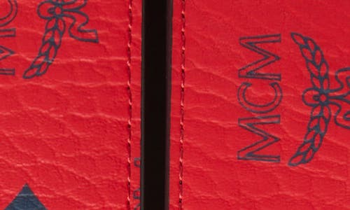 Mcm Claus Reversible Belt In Candy Red