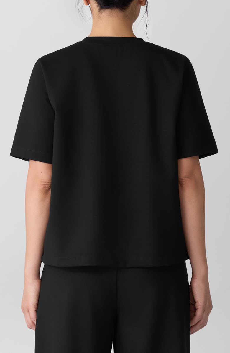 Eileen Fisher Crewneck Ponte T-Shirt, Alternate, color, Black