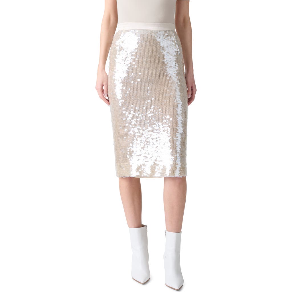 Akris Sequin Mesh Pencil Skirt