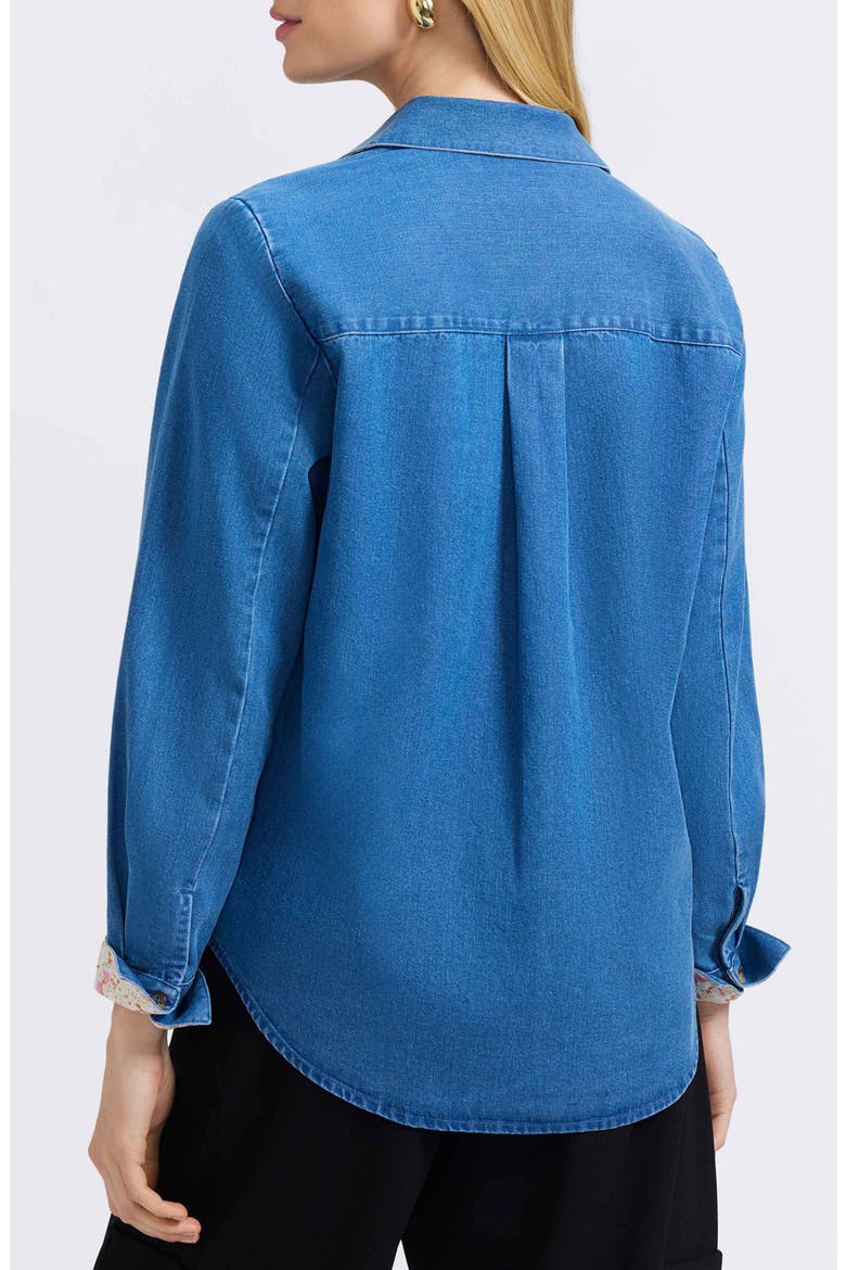 Margie Denim Button-Up Shirt, Alternate, color, MEDIUM WASH