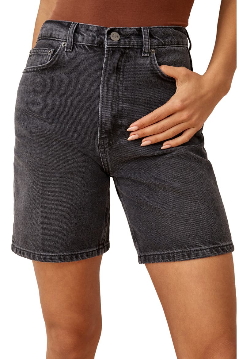 Sammie High Waist Relaxed Denim Shorts, Alternate, color, SIENNE