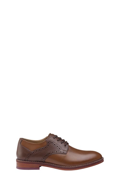 Johnston & Murphy Conard Saddle Shoe In Tan/mahogany Full Grain