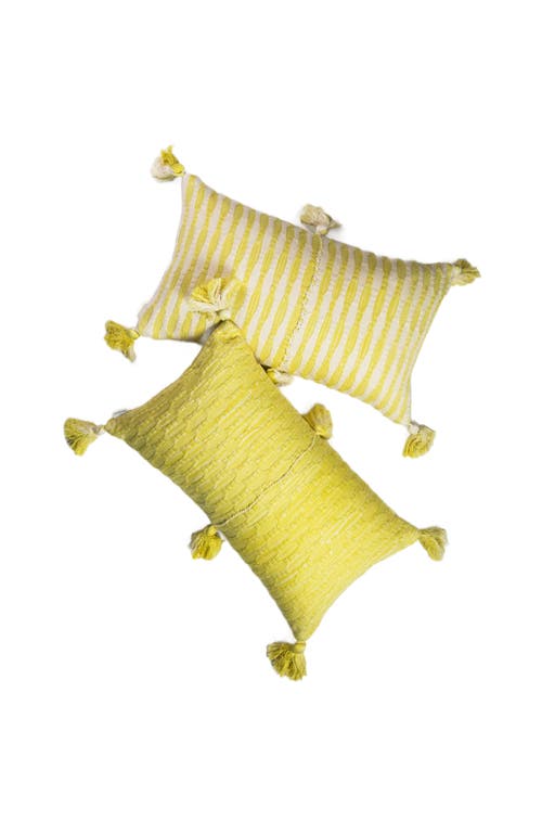 ARCHIVE NEW YORK ARCHIVE NEW YORK ANTIGUA NATURALLY DYED SOLID HANDWOVEN COTTON THROW PILLOW