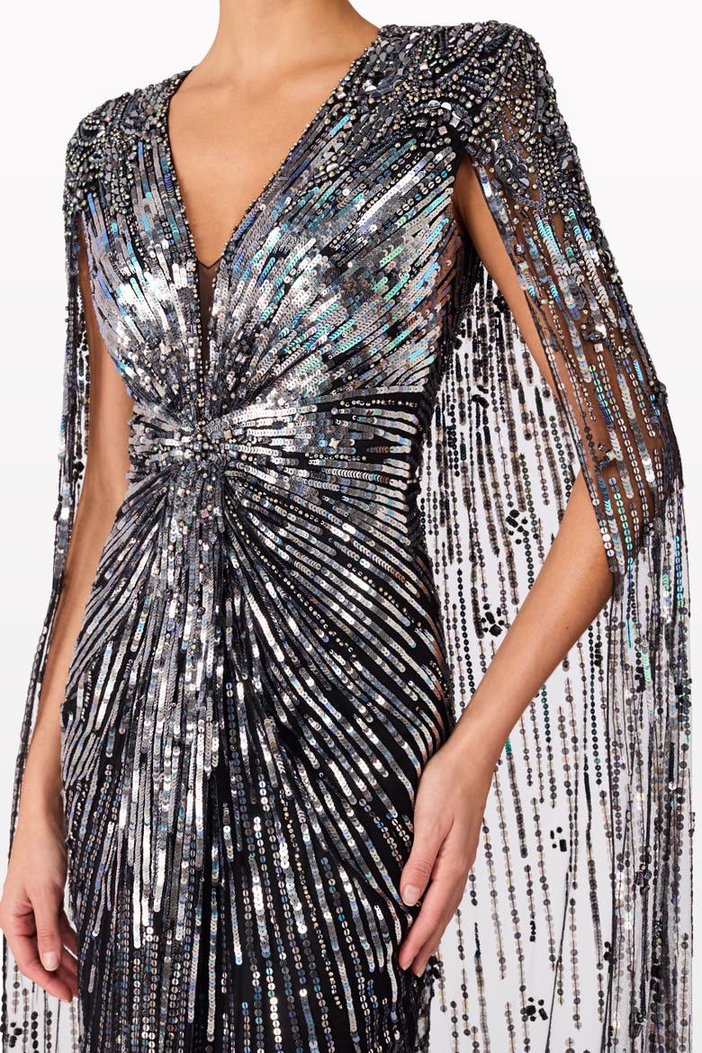 Gold Rush Gown, Alternate, color, Liquorice