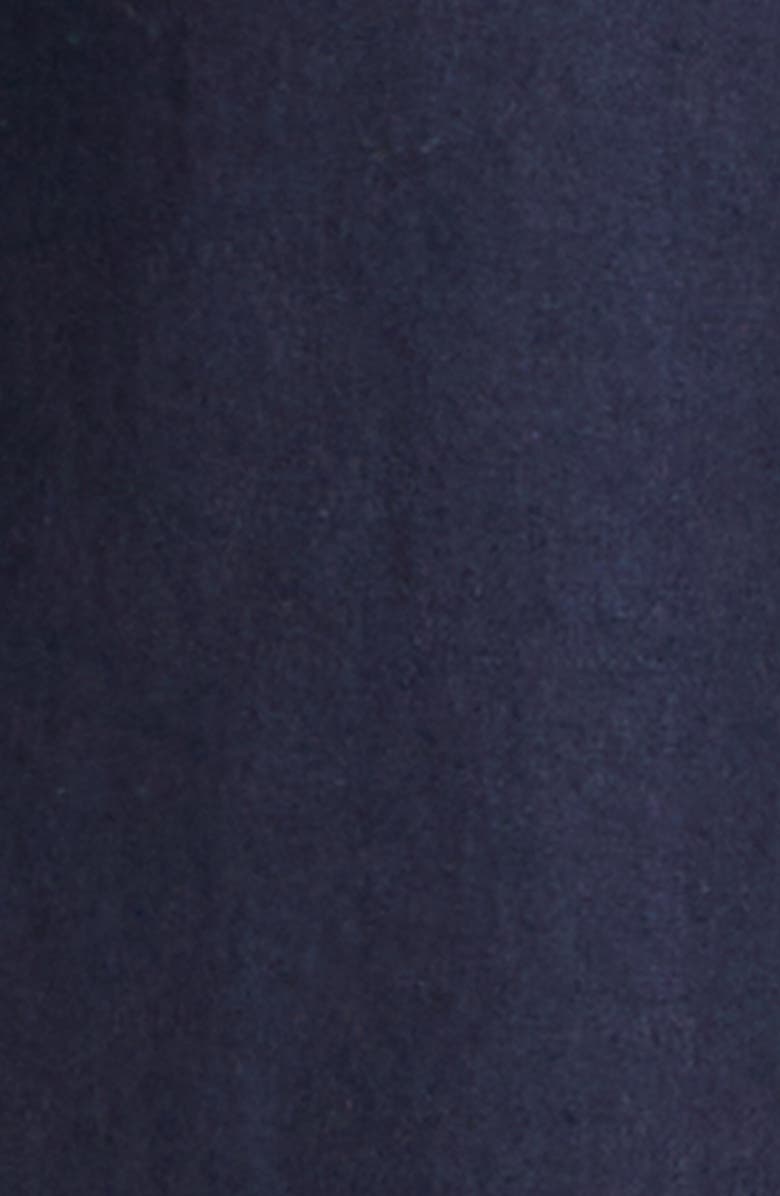 Veronica Beard Shanice Embroidered Detail Linen Blend Dress, Alternate, color, Navy