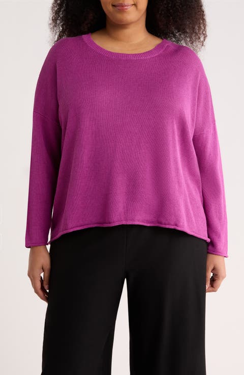 Organic Linen & Organic Cotton Sweater (Plus)