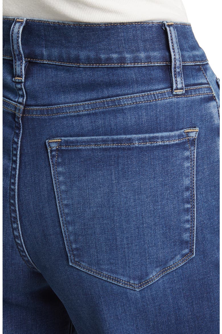 Le Slim Palazzo Raw Hem High Waist Wide Leg Jeans, Alternate, color, LUPINE