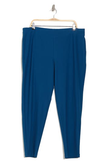 Eileen Fisher Slim Ankle Pants In Atlantis