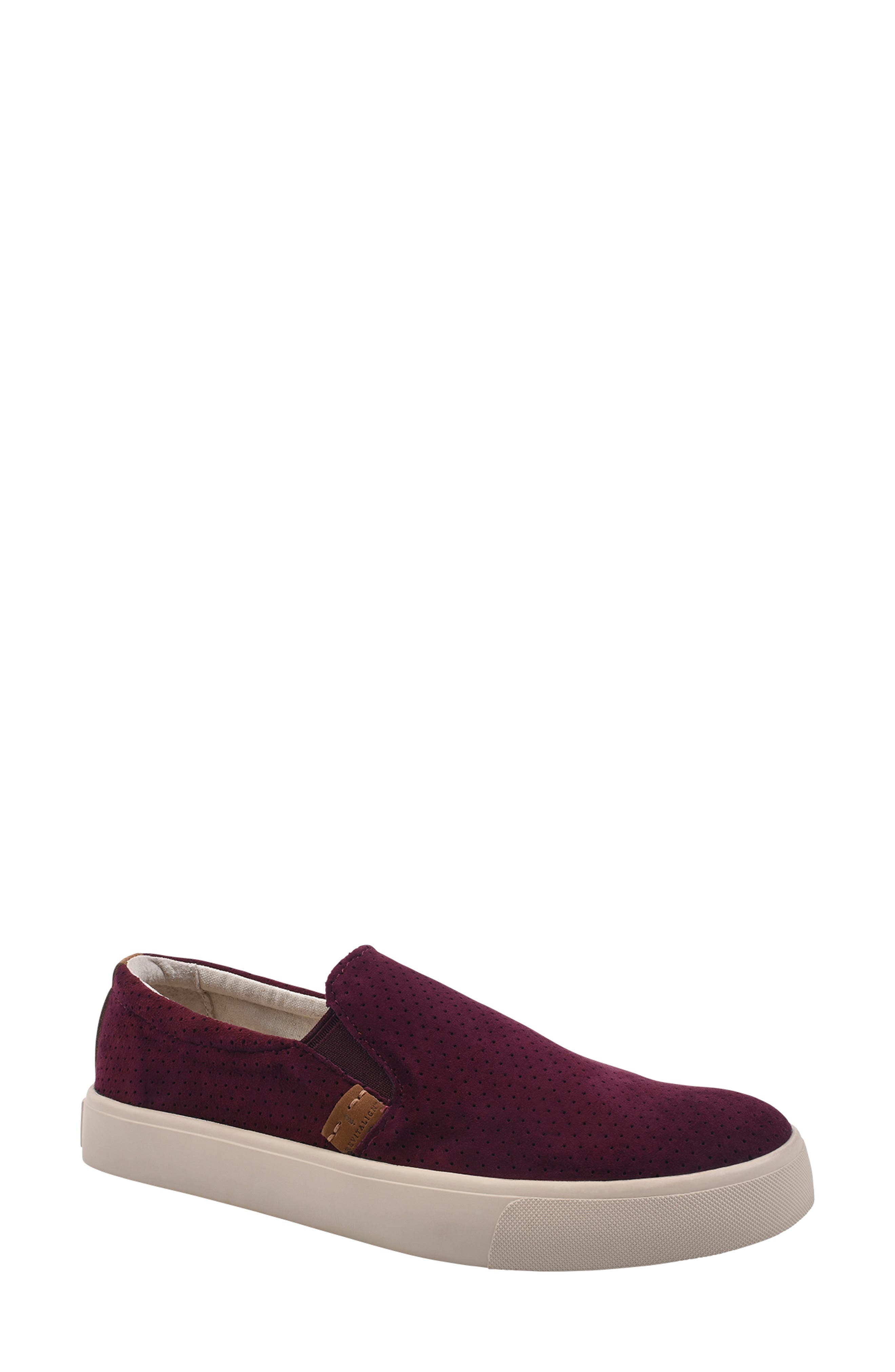 Boardwalk Slip-On Sneaker, Main, color, CRANBERRY