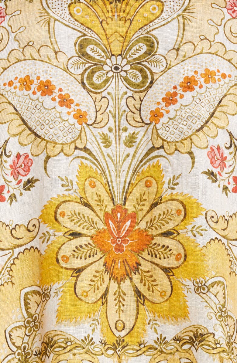 Zimmermann Laurel Linen Cover-Up Caftan, Alternate, color,