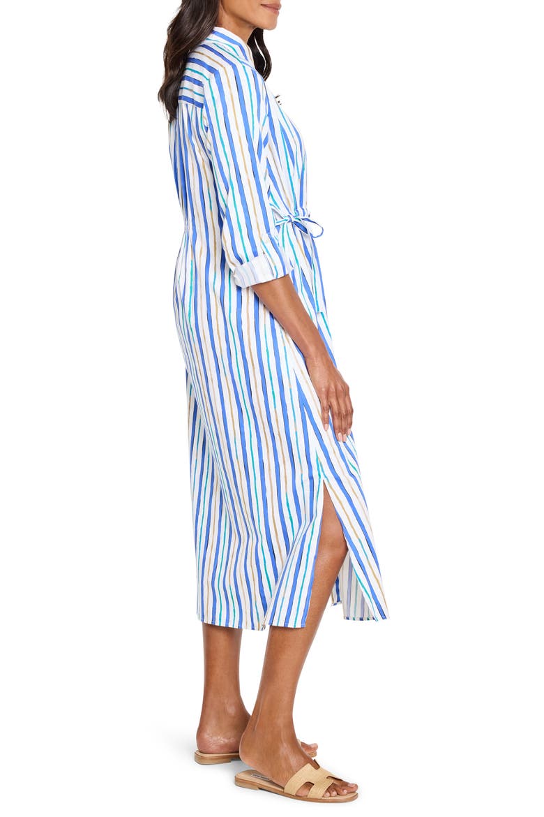 Jamie Oasis Stripe Long Sleeve Shirtdress, Alternate, color, BLUE MULTI
