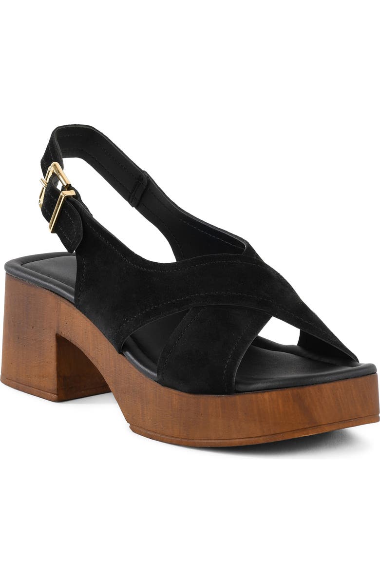 Seychelles Heart Of Gold Slingback Platform Sandal, Main, color, Black
