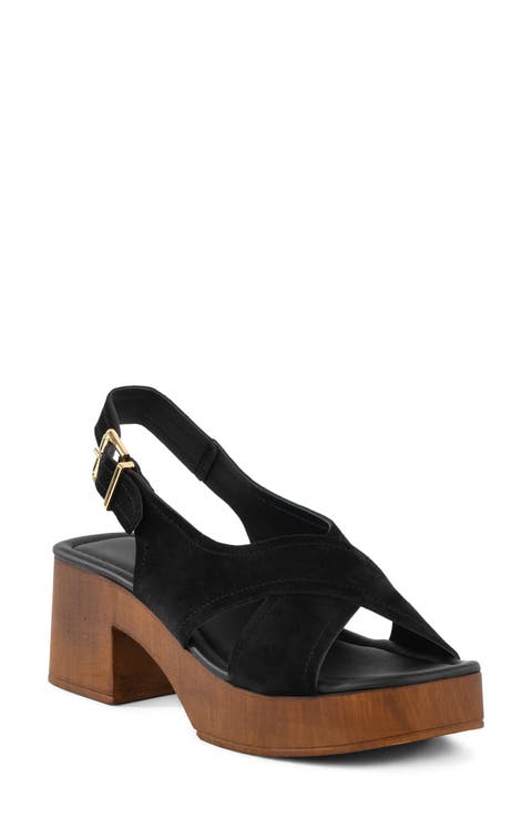 Heart Of Gold Slingback Platform Sandal (Women)