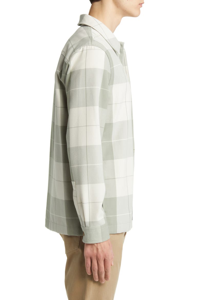 Plaid Overshirt, Alternate, color, PALE THYME
