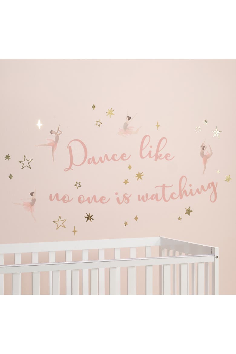 Ballerina Baby Dance Like No One is Watching Wall Decals/Stickers, Alternate, color, Pink