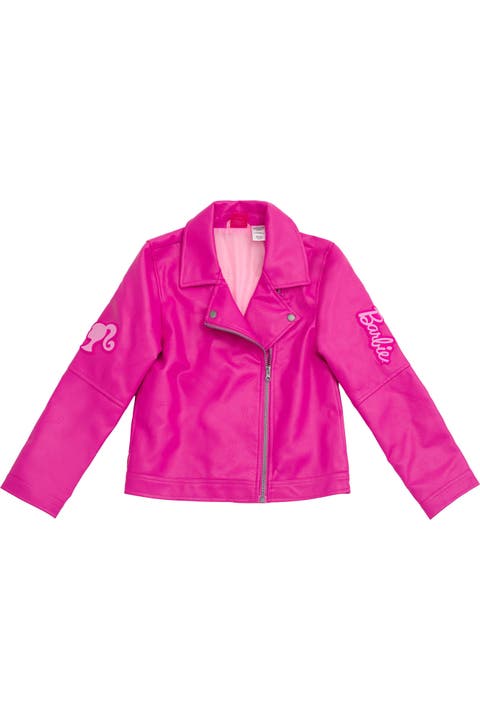 Iridescent Zip-Up Leather Jacket