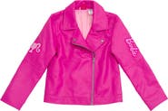 Barbie Iridescent Zip-Up Leather Jacket
