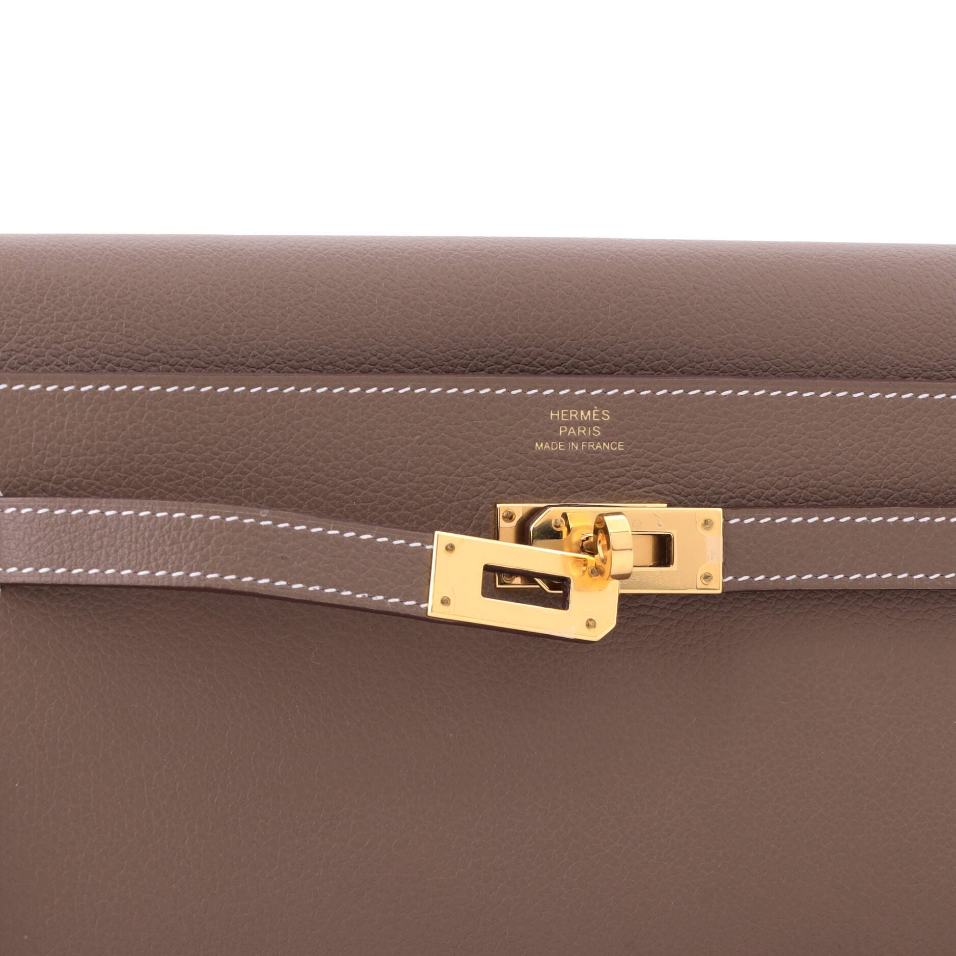 Pre-Owned Hermes Kelly To Go Wallet Evercolor, Alternate, color, Etoupe