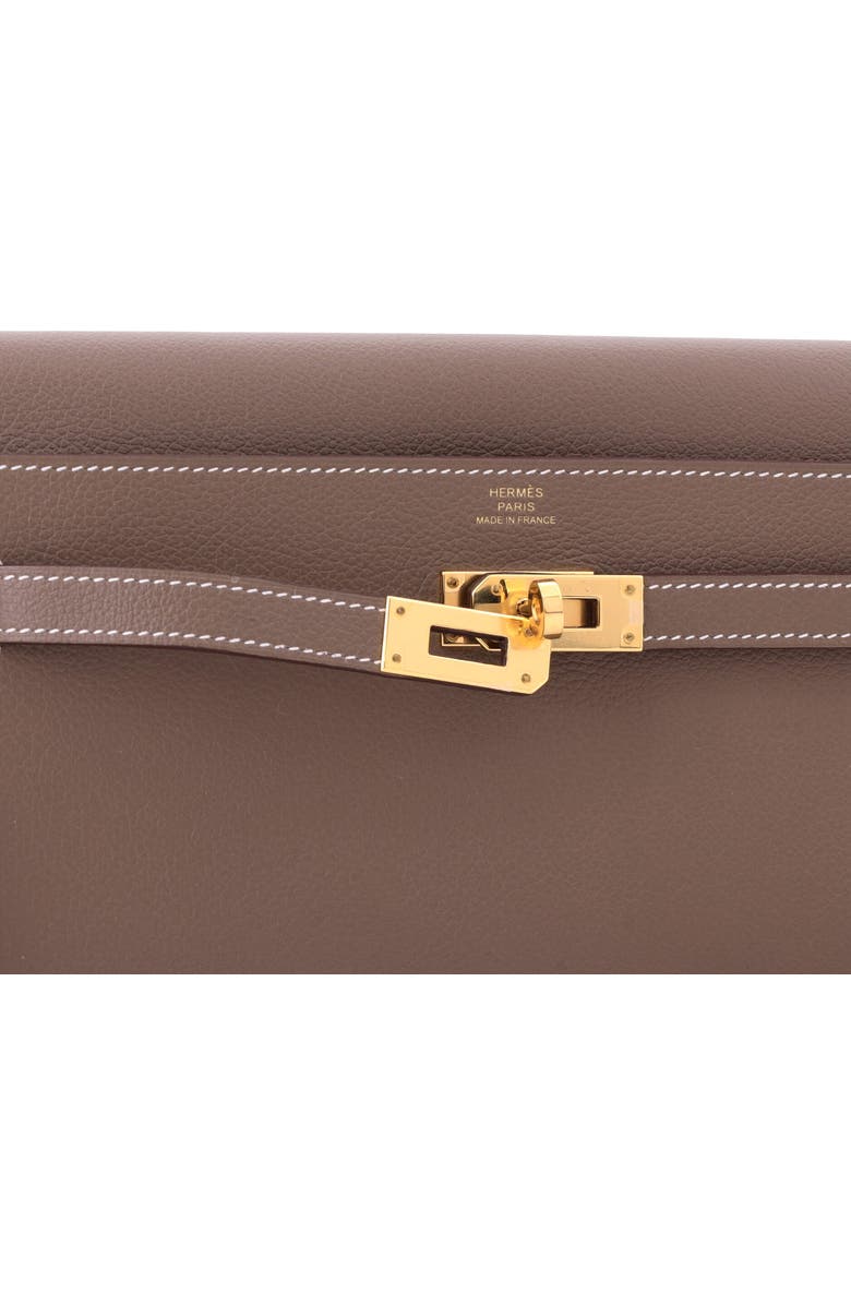 Pre-Owned Hermes Kelly To Go Wallet Evercolor, Alternate, color, Etoupe