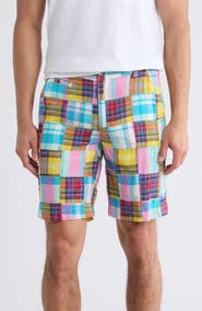 Vintage 1946 Patchwork Madras Flat Front Shorts
