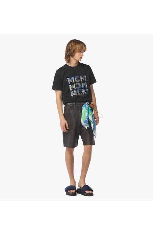Mcm Aquatic Logo T-shirt In Black