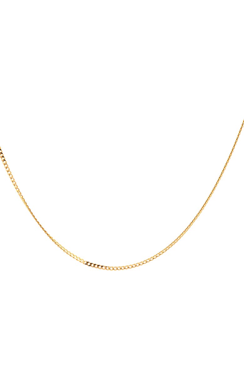 Ancona Jewelry 14K Diamond Cut Miami Cuban Link 2.3mm 18in Chain Necklace, Main, color, Yellow Gold