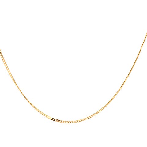 14K Diamond Cut Miami Cuban Link 2.3mm 18in Chain Necklace