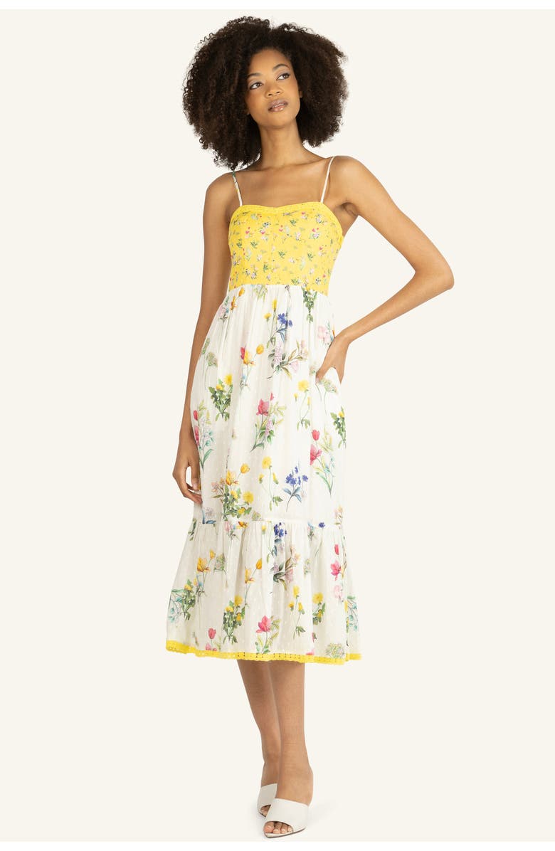 Super Natural by Secret Mission Finley Dress, Alternate, color, Yellow Vintage With Border