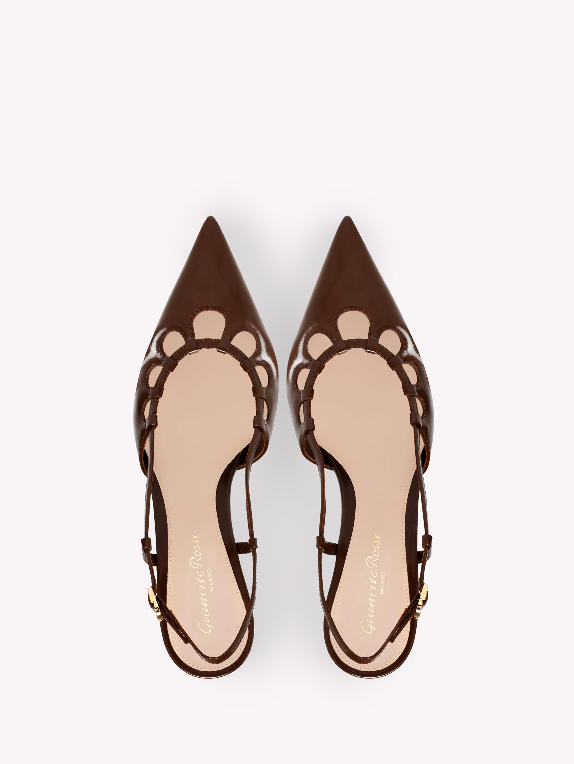 Gianvito Rossi Eloise Slingback, Alternate, color, Brown Nappa